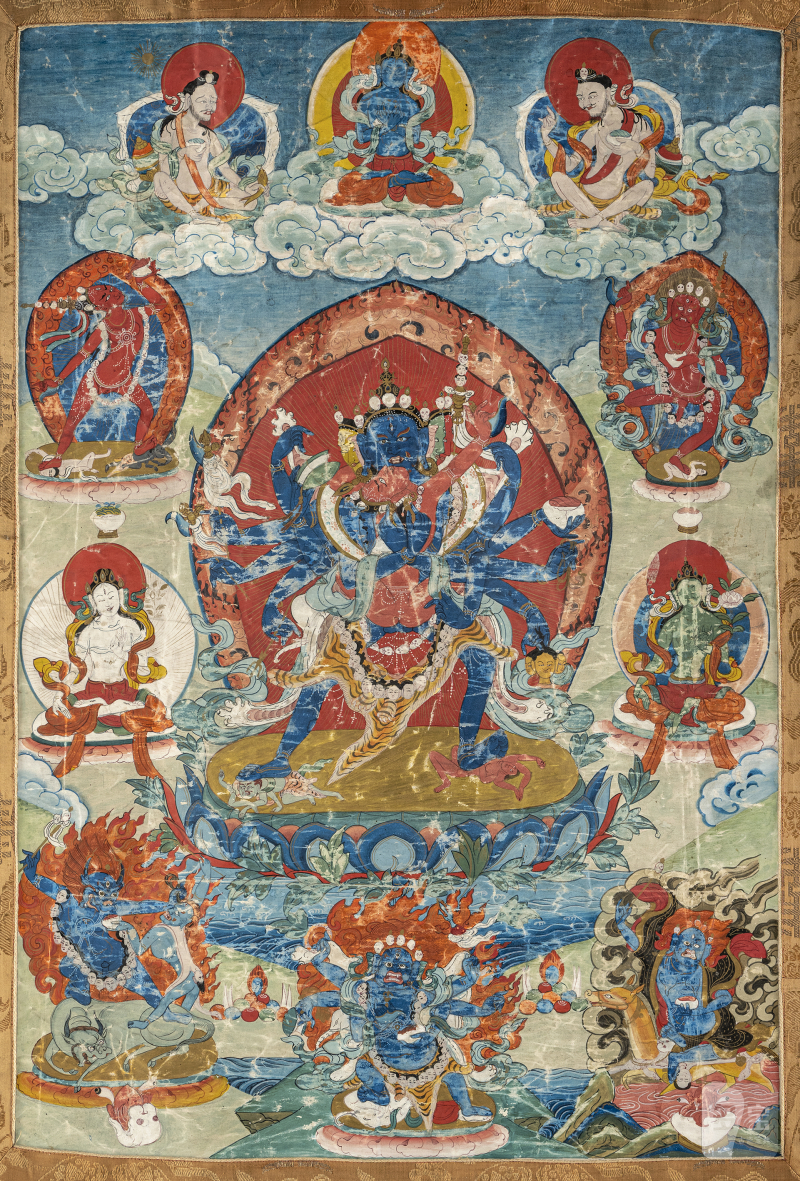 A Thangka depicting Cakrasamvara with Prajna